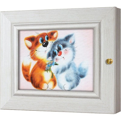  Ключница Два котенка, Жемчуг, 13x18 см фото в интернет-магазине