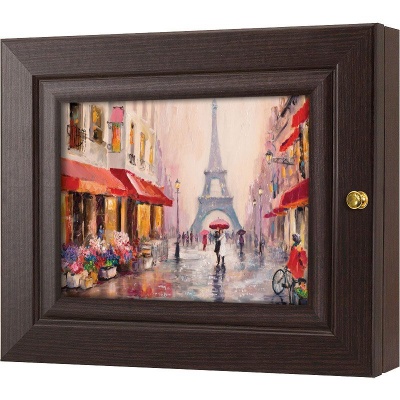  Ключница Влюблённые под зонтом в Париже, Турмалин, 13x18 см фото в интернет-магазине