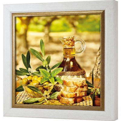  Ключница Натюрморт с оливками, Жемчуг/Золото, 30x30 см фото в интернет-магазине
