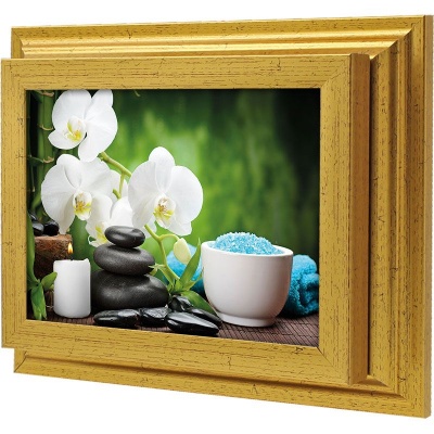  Ключница Гармония орхидей, Золото, 13x18 см фото в интернет-магазине