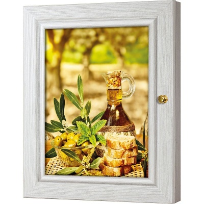  Ключница Натюрморт с оливками, Жемчуг, 20x25 см фото в интернет-магазине