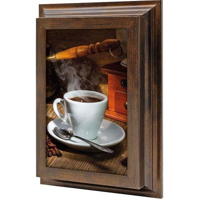  Ключница Ароматный кофе, Бронза, 11x20 см фото в интернет-магазине