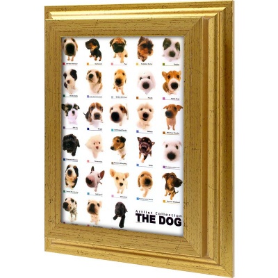  Ключница Собаки, Золото, 13x18 см фото в интернет-магазине