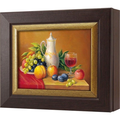  Ключница Красное вино и фрукты, Турмалин/Золото, 13x18 см фото в интернет-магазине