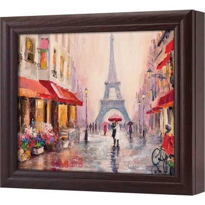  Ключница Влюблённые под зонтом в Париже, Обсидиан, 20x25 см фото в интернет-магазине