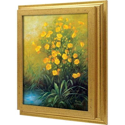  Ключница Желтые цветы, Золото, 20x25 см фото в интернет-магазине