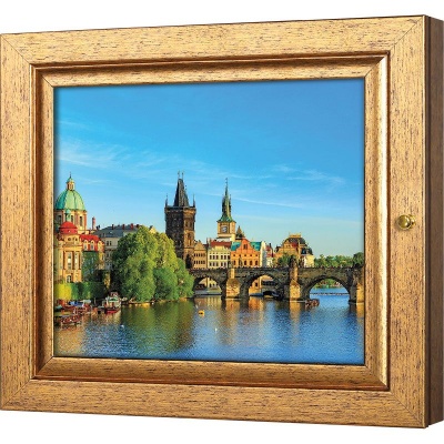  Ключница Панорама Пражского Града над Влтавой, Авантюрин, 20x25 см фото в интернет-магазине