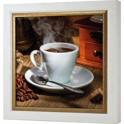  Ключница Ароматный кофе, Жемчуг/Золото, 30x30 см фото в интернет-магазине