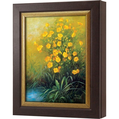  Ключница Желтые цветы, Турмалин/Золото, 20x25 см фото в интернет-магазине