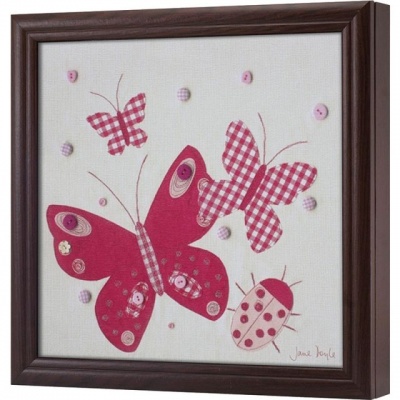  Ключница Вышитые бабочки, Обсидиан, 30x30 см фото в интернет-магазине