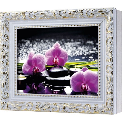  Ключница Базальт и пурпурный фаленопсис, Алмаз, 13x18 см фото в интернет-магазине