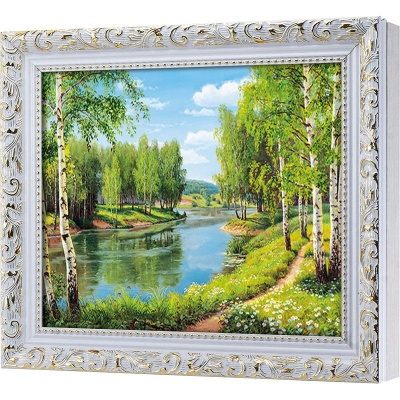  Ключница Тропинка вдоль реки, Алмаз, 20x25 см фото в интернет-магазине