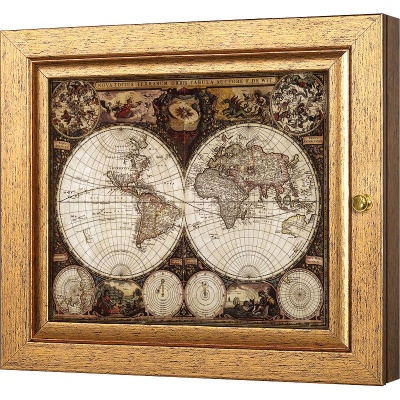  Ключница Фредерик де Вит. Карта мира, Авантюрин, 20x25 см фото в интернет-магазине