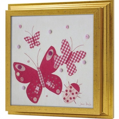  Ключница Вышитые бабочки, Золото, 30x30 см фото в интернет-магазине