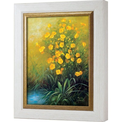  Ключница Желтые цветы, Жемчуг/Золото, 20x25 см фото в интернет-магазине