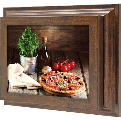  Ключница Натюрморт с пиццей, Бронза, 13x18 см фото в интернет-магазине