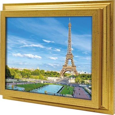  Ключница Вид на Эйфелеву башню. Париж., Золото, 20x25 см фото в интернет-магазине