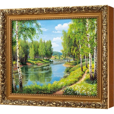  Ключница Тропинка вдоль реки, Цитрин, 20x25 см фото в интернет-магазине