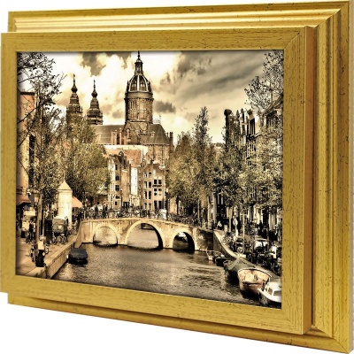  Ключница Замок в Амстердаме, Золото, 20x25 см фото в интернет-магазине