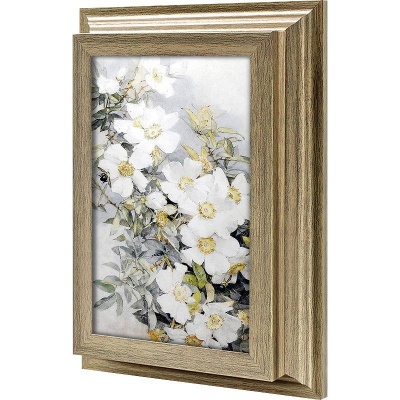  Ключница Белые цветы шиповника, Антик, 11x20 см фото в интернет-магазине