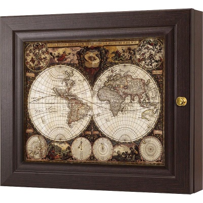  Ключница Фредерик де Вит. Карта мира, Турмалин, 20x25 см фото в интернет-магазине