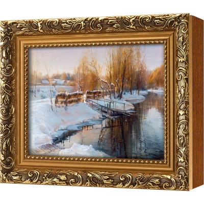  Ключница Зимнее озеро, Цитрин, 13x18 см фото в интернет-магазине