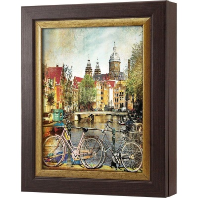  Ключница Велопрогулка по Амстердаму, Турмалин/Золото, 20x25 см фото в интернет-магазине