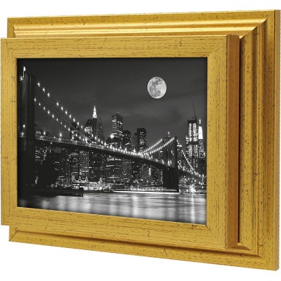  Ключница Стильный Нью-Йорк, Золото, 13x18 см фото в интернет-магазине