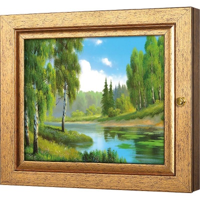  Ключница Летний пейзаж с рекой, Авантюрин, 20x25 см фото в интернет-магазине