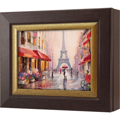  Ключница Влюблённые под зонтом в Париже, Турмалин/Золото, 13x18 см фото в интернет-магазине