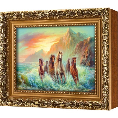  Ключница Табун лошадей, Цитрин, 13x18 см фото в интернет-магазине