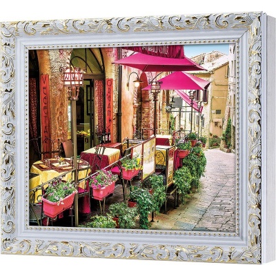  Ключница Кафе на углу улицы Старого города в Италии, Алмаз, 20x25 см фото в интернет-магазине