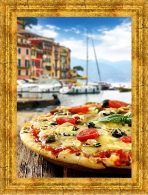  Репродукция в багете Итальянская пицца, A48-3216-3111 фото в интернет-магазине
