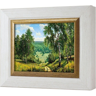  Ключница Тропинка к лесу, Жемчуг/Золото, 13x18 см фото в интернет-магазине