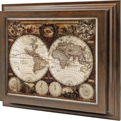  Ключница Фредерик де Вит. Карта мира, Бронза, 20x25 см фото в интернет-магазине