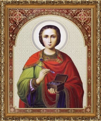  Икона в багете "Великомученик Пантелеймон I", 2881-30201-80011 фото в интернет-магазине