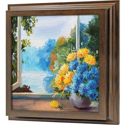  Ключница Солнечный пейзаж с цветами , Бронза, 30x30 см фото в интернет-магазине