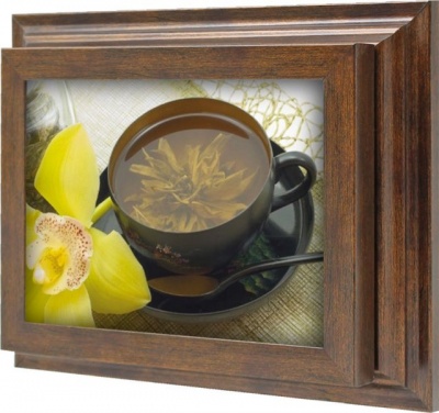  Ключница Чай с орхидеей, Бронза, 13x18 см фото в интернет-магазине