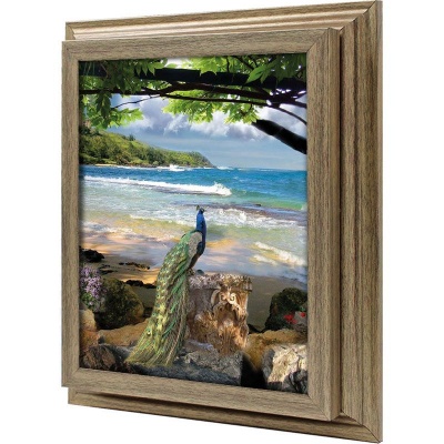  Ключница Павлин у моря, Антик, 20x25 см фото в интернет-магазине