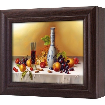  Ключница Вино и фрукты II, Обсидиан, 13x18 см фото в интернет-магазине