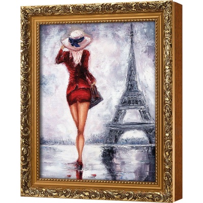  Ключница Девушка в красном у Эйфелевой башни, Цитрин, 20x25 см фото в интернет-магазине