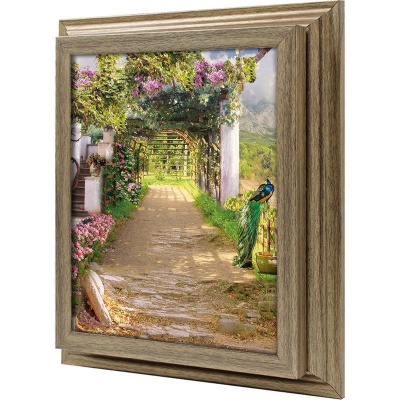  Ключница Павлин в саду, Антик, 20x25 см фото в интернет-магазине
