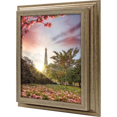  Ключница Эйфелева башня весной на заре, Антик, 20x25 см фото в интернет-магазине