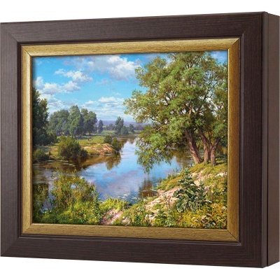  Ключница Пейзаж с рекой, Турмалин/Золото, 20x25 см фото в интернет-магазине