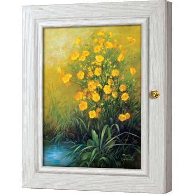  Ключница Желтые цветы, Жемчуг, 20x25 см фото в интернет-магазине