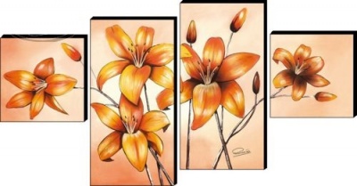  Модульная картина Янтарные лилии, T21 фото в интернет-магазине