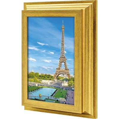  Ключница Вид на Эйфелеву башню. Париж., Золото, 11x20 см фото в интернет-магазине