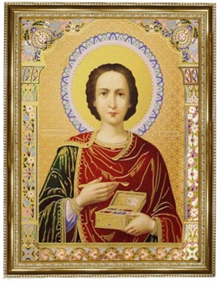  Икона в багете "Святой Великомученик и Целитель Пантелеймон", 505-3152-1302 фото в интернет-магазине