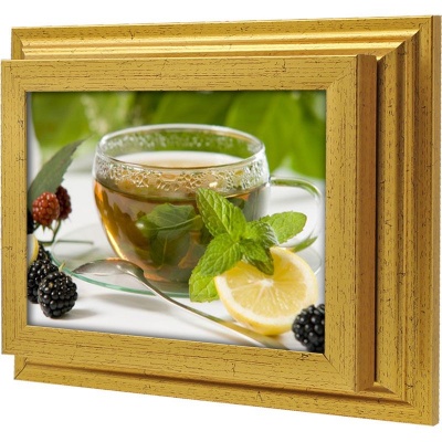  Ключница Фруктовый чай с мятой, Золото, 13x18 см фото в интернет-магазине