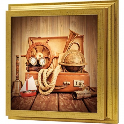  Ключница Морской натюрморт, Золото, 30x30 см фото в интернет-магазине